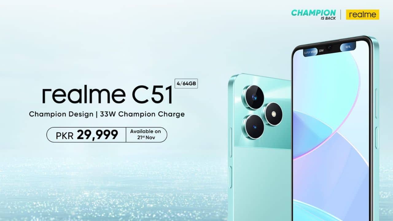 Realme C51 Now Available in Pakistan for a Champion Price of PKR 29,999